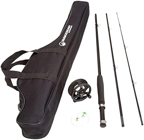 Wakeman Outdoors Fly Fishing Rod & Reel Combo Starter Kit with Case and Accessories