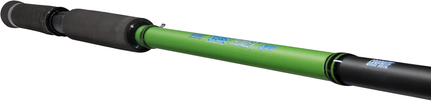 Lew's Crappie Thunder Jigging Fishing Rod, Medium Light Power, Fast Action, Premium Multi-Piece Graphite Blank, EVA Foam Handle, Crappie Thunder Green