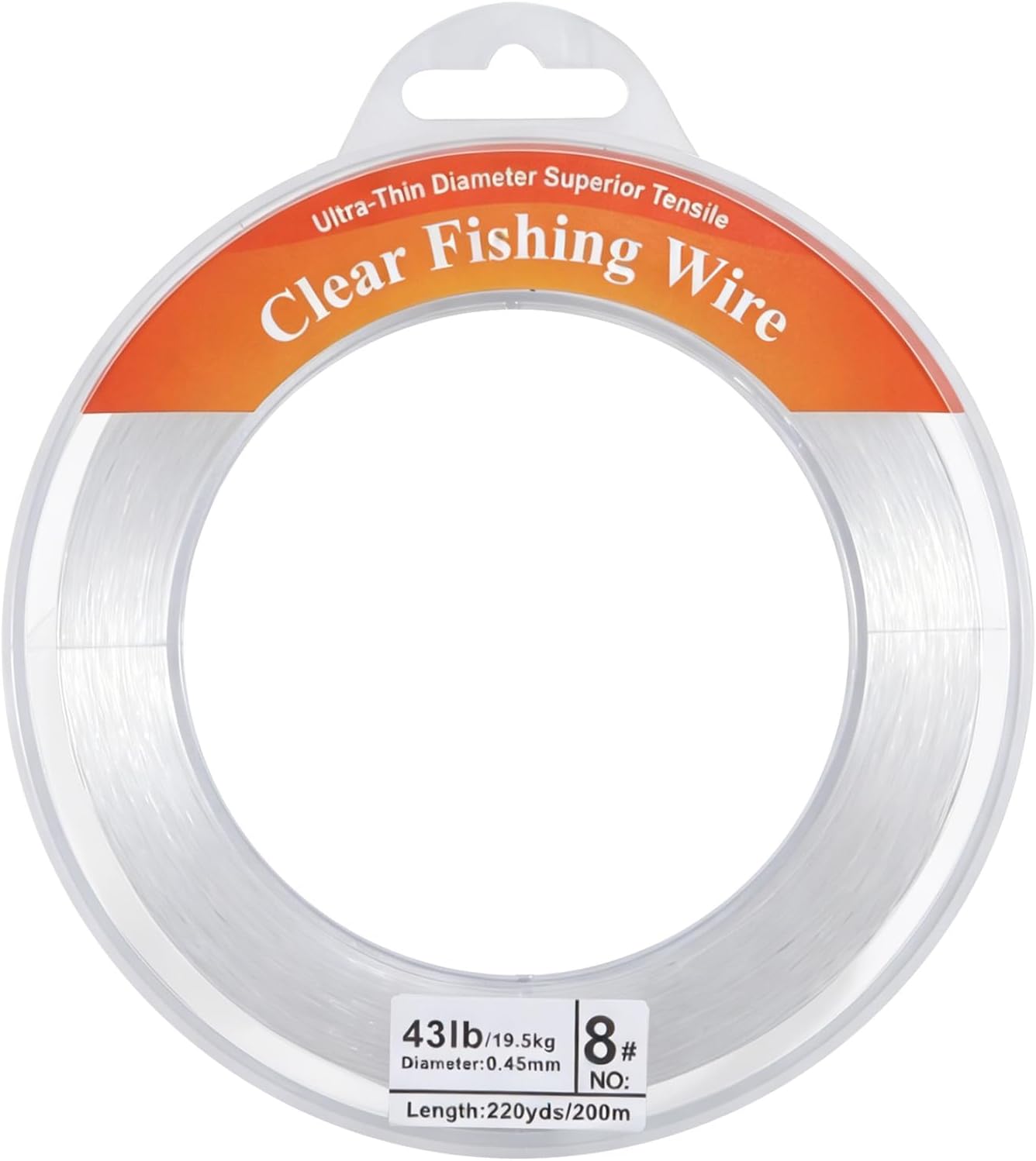 656FT Clear Fishing Line, 40LB Monofilament Nylon Wire for Fishing & Crafts